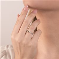 Ring Mirco Visconti Woman Solitario in White Gold Diamante 0.08 Ct LF304/5 - LF304/5